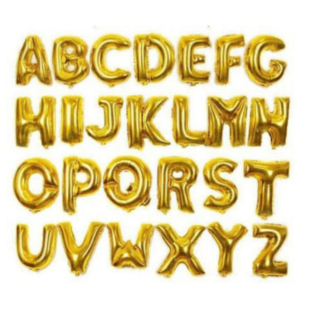 Gold Alphabet foil Balloons