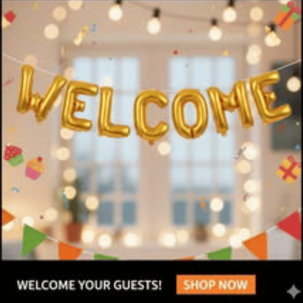 Welcome foil Balloons set