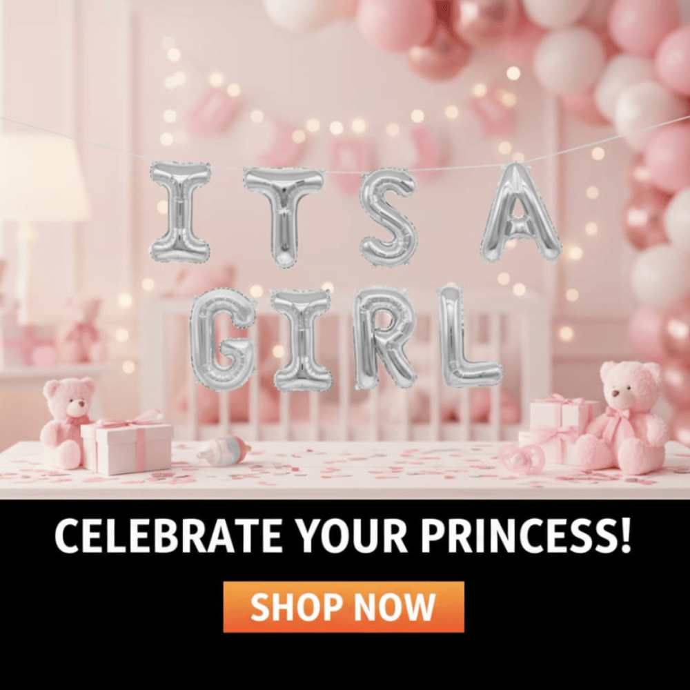 It’s A Girl foil balloon Set