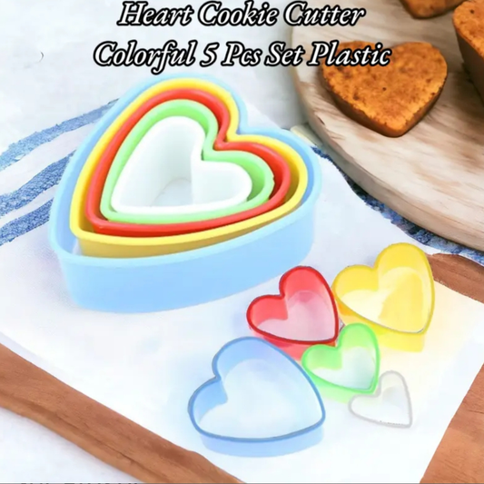 Heart Shape Cookie Cutter Plastic Set