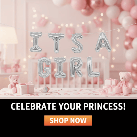 It’s A Girl foil balloon Set
