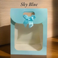 Premium Gift Box With Ribbon Handle Design sky blue