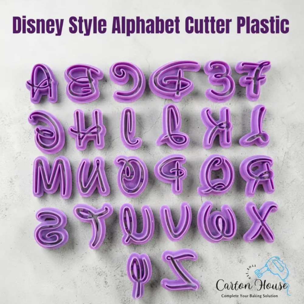 Disney style Alfabet cutter set