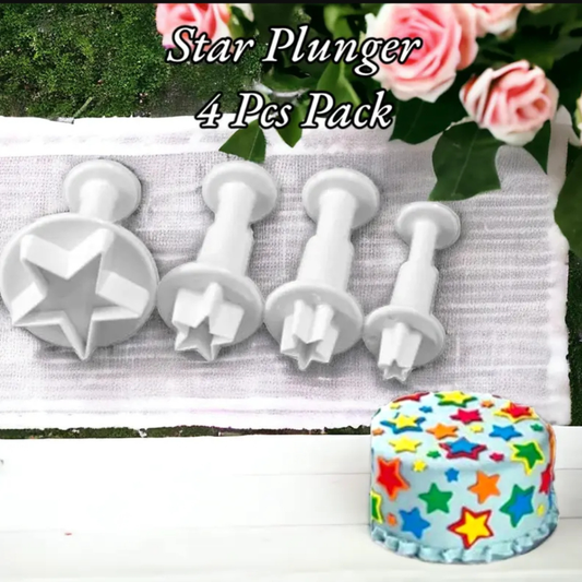 Star Shape Plunger Cutter 4 piece Set