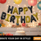 Happy Birthday foil Balloons set