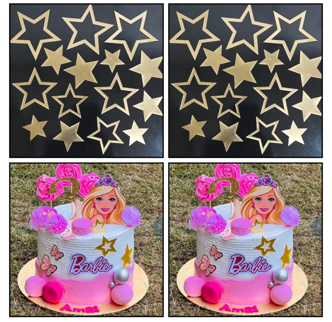 Stars tag 24 piece pack golden paper sheet