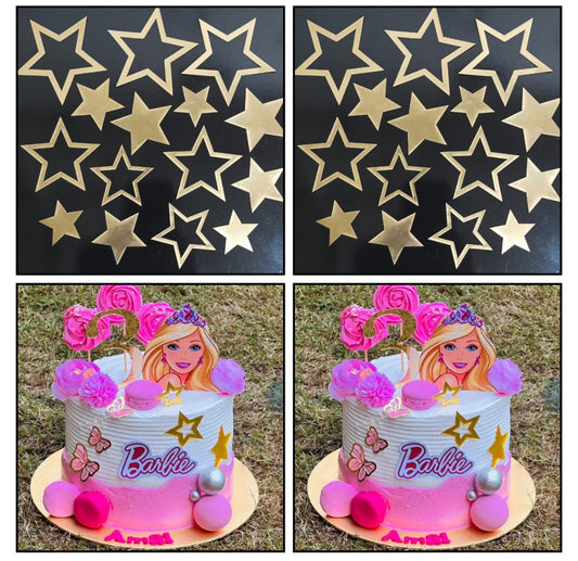 Stars tag 24 piece pack golden paper sheet