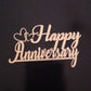 Happy anniversary tag 12 piece pack golden paper sheet