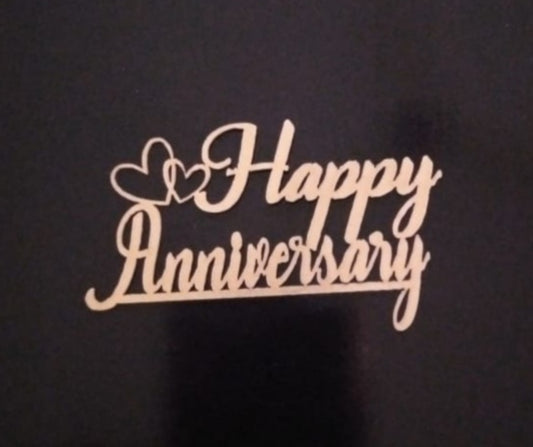 Happy anniversary tag 12 piece pack golden paper sheet