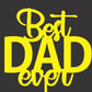 Best ever dad tag 12 piece pack golden paper sheet
