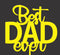 Best ever dad tag 12 piece pack golden paper sheet