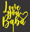 Love you baba tag 12 piece pack golden paper sheet