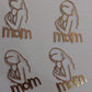 Mom 12 piece pack golden paper sheet