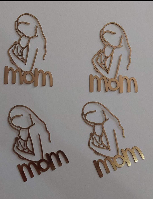 Mom 12 piece pack golden paper sheet