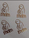 Mom 12 piece pack golden paper sheet