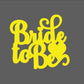Bride to be tag 12 piece pack golden paper sheet