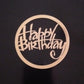 Happy birthday tag 12 piece pack golden paper sheet
