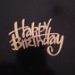 Happy birthday tag 12 piece pack golden paper sheet